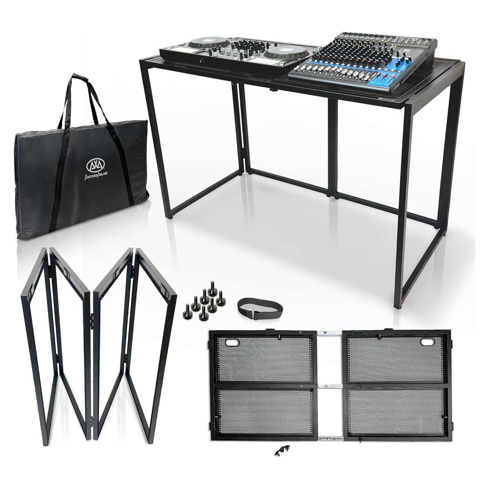 Mesa DJ Portátil AxcessAbles 137x68 cm - Soporta 181 kg