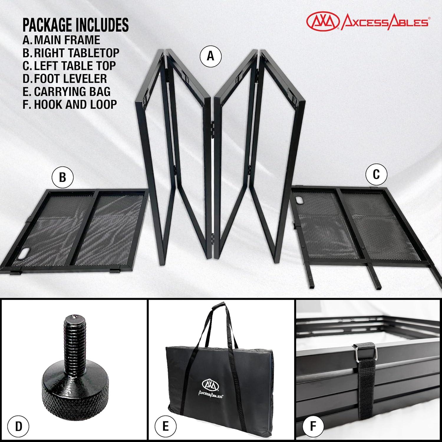 Mesa DJ Portátil AxcessAbles 137x68 cm - Soporta 181 kg