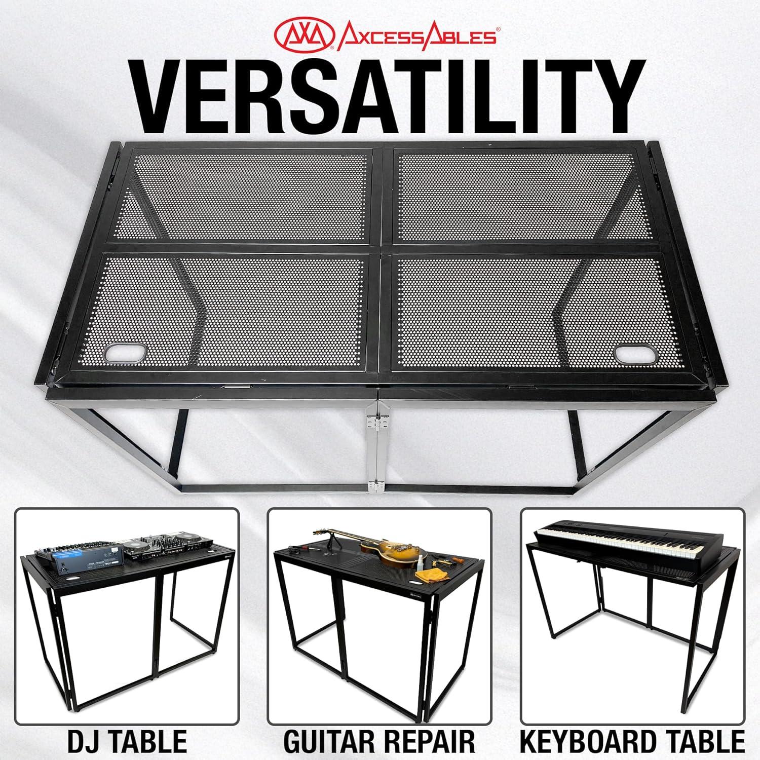 Mesa DJ Portátil AxcessAbles 137x68 cm - Soporta 181 kg