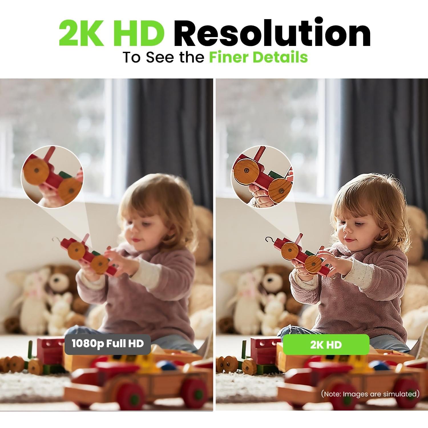 Cámara de Seguridad GEARit 2K HD Pan/Tilt con Audio