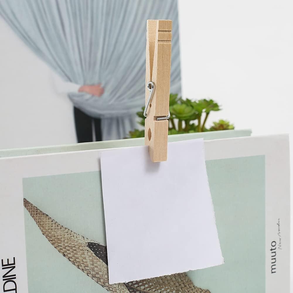 Pinzas de Ropa de Madera Suptilics 100 Pcs 8.9 cm Carga Pesada