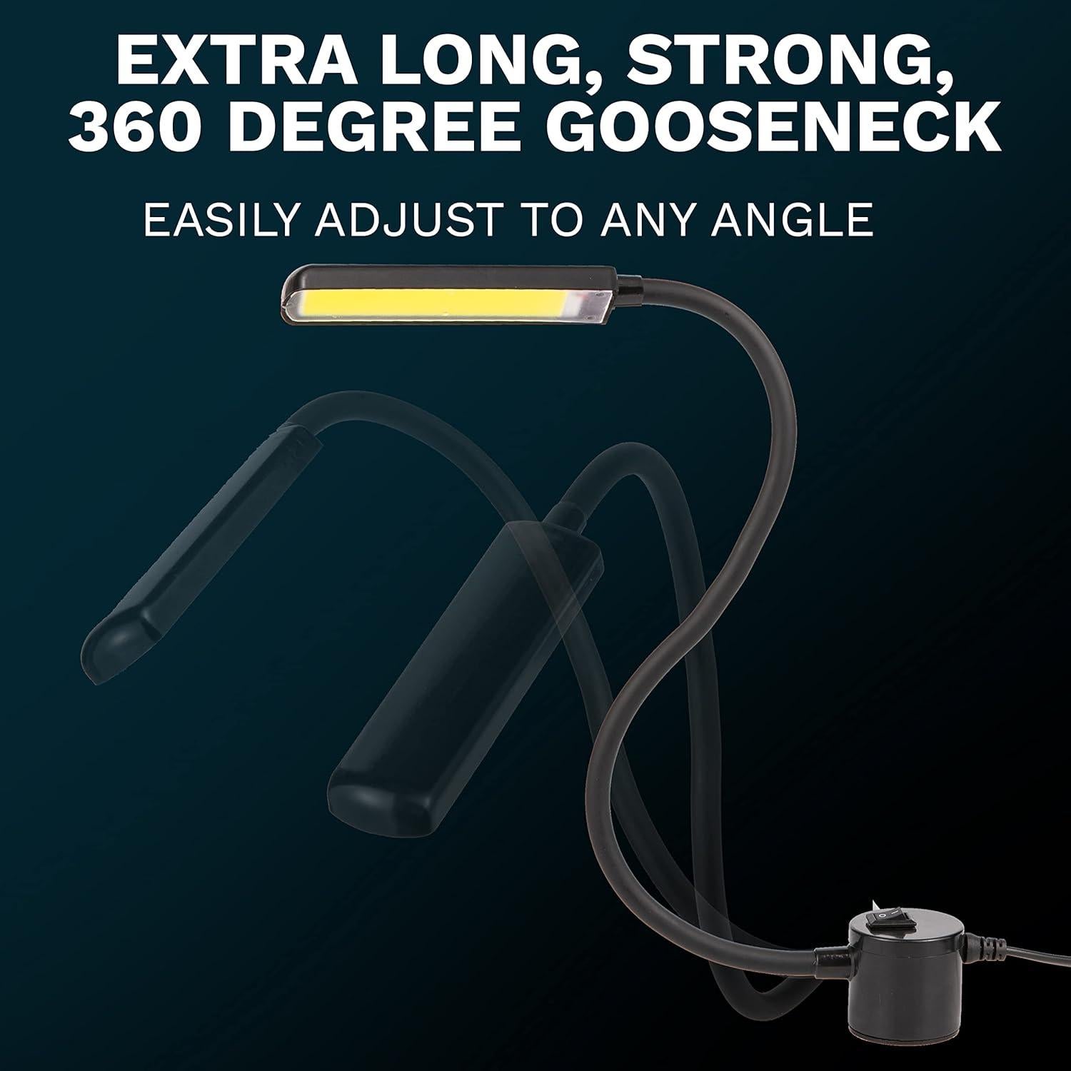 Luz de Trabajo LED FAJ Magnética Flexible 60 LEDs 2 Paquete