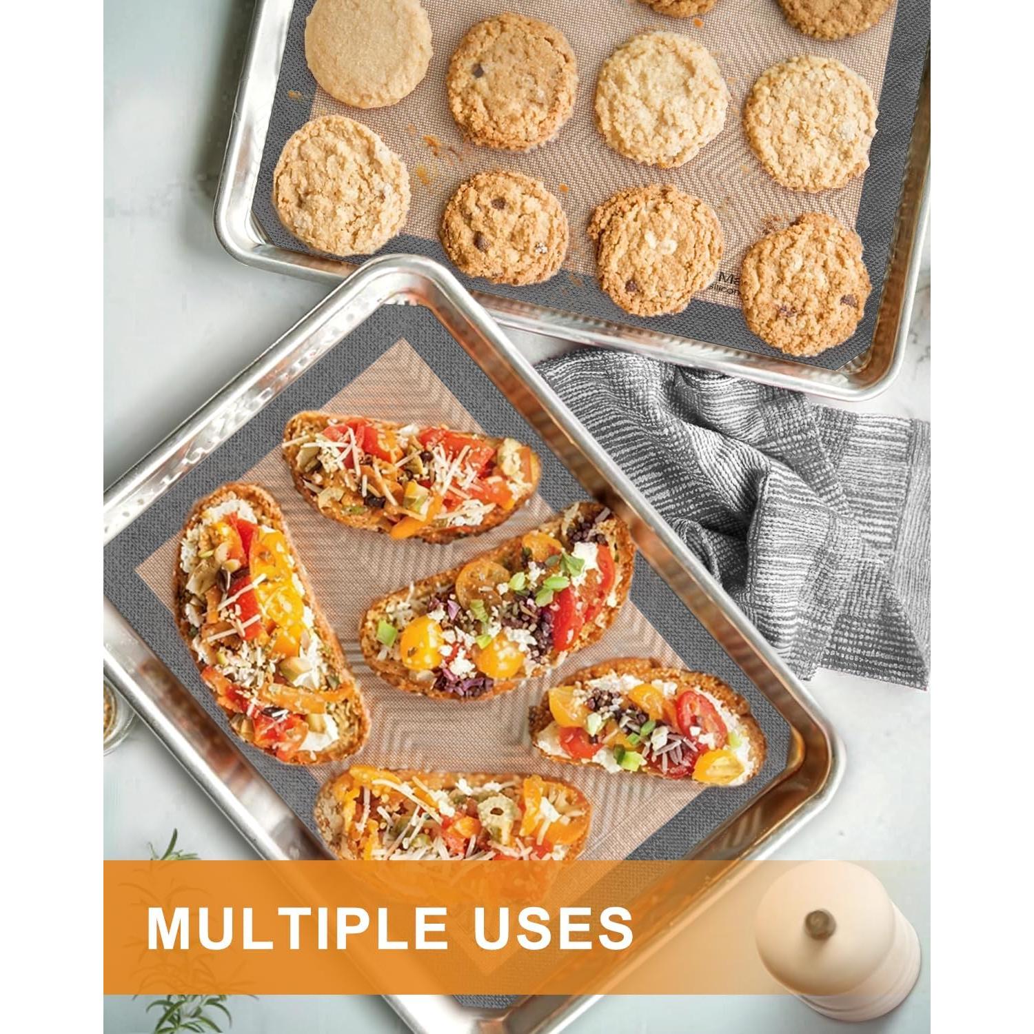 Alfombrilla de Hornear de Silicona Sopito 41.9x29.5cm Gris 2 PCS