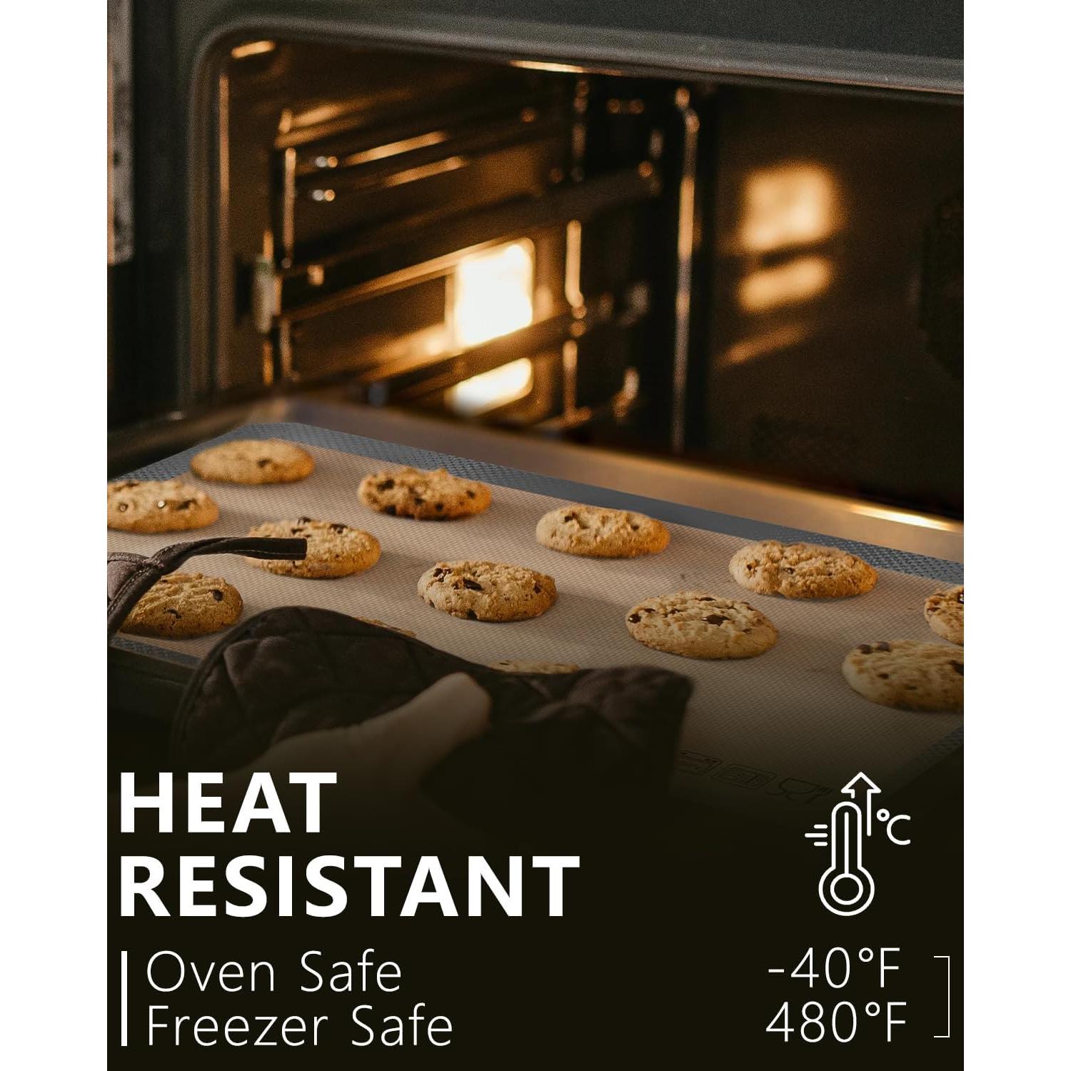 Alfombrilla de Hornear de Silicona Sopito 41.9x29.5cm Gris 2 PCS