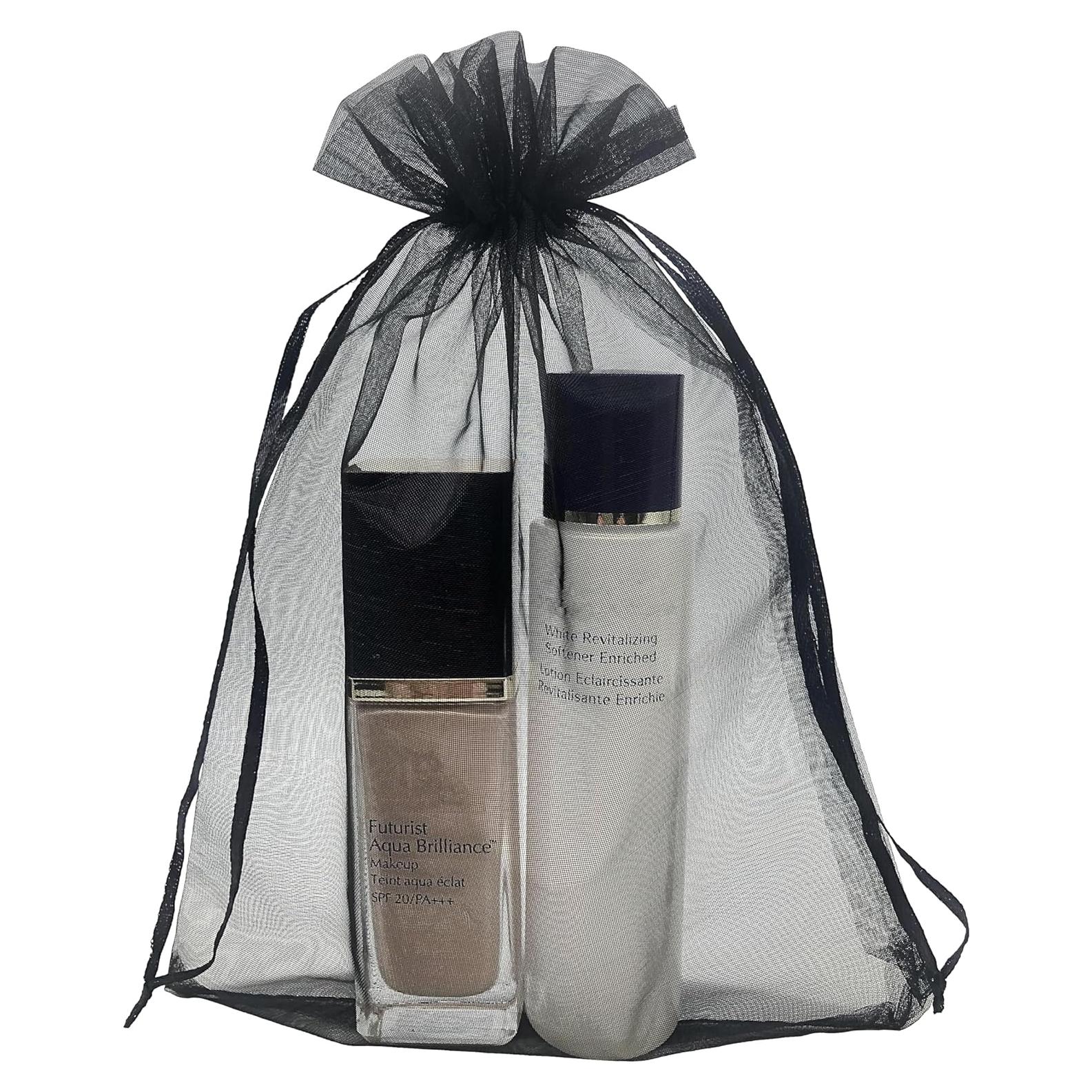 100 Bolsas de Regalo de Organza Negra 15x23 cm Jexila