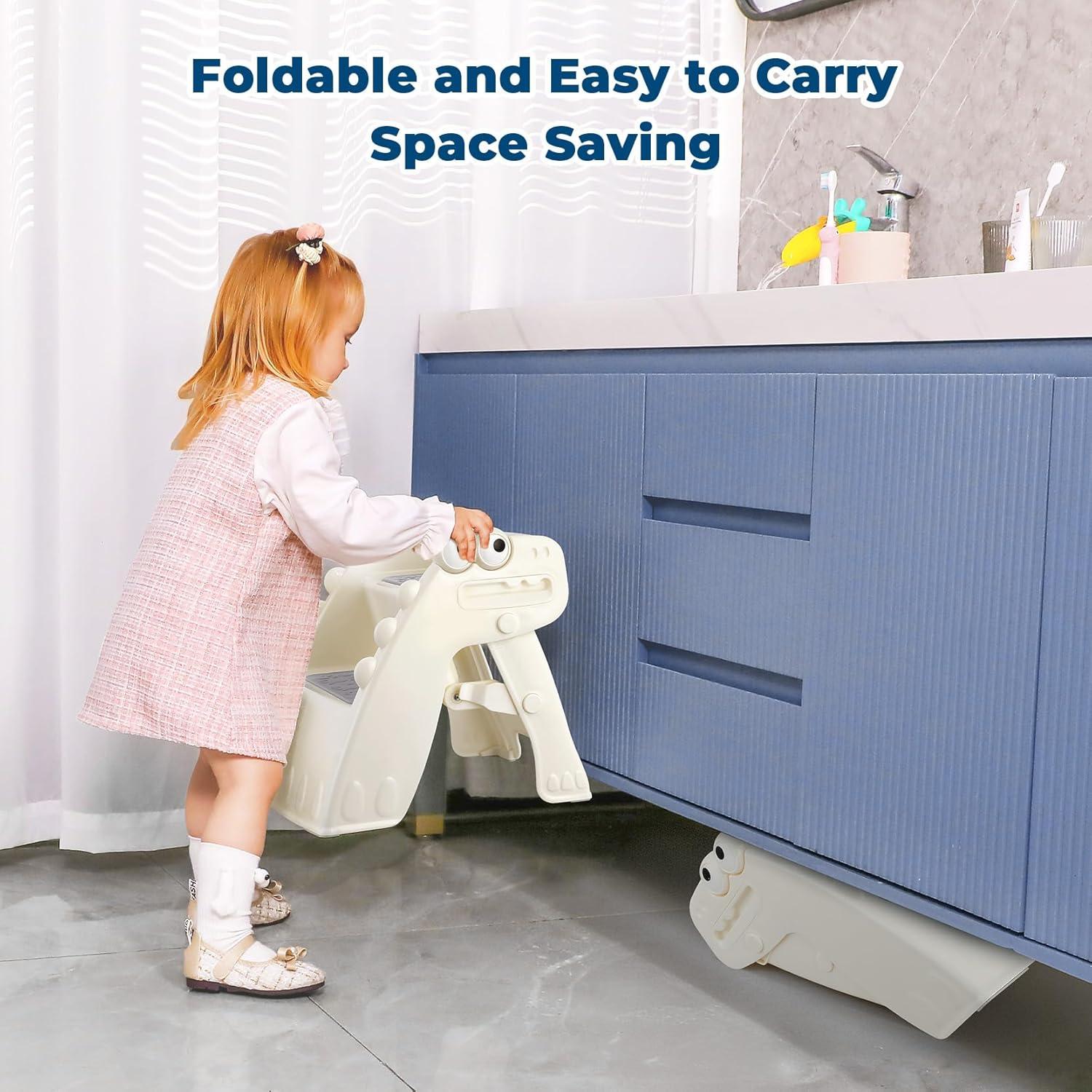 Escalera Plegable Antideslizante Onasti para Niños 2 Escalones