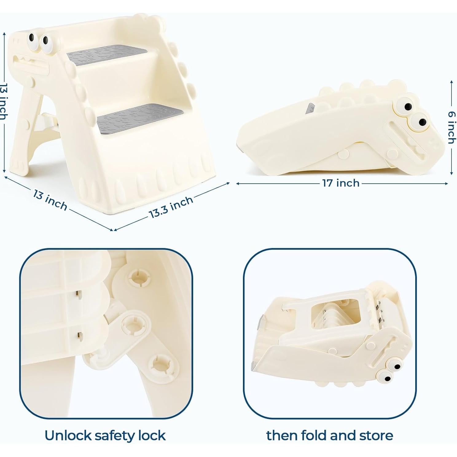 Escalera Plegable Antideslizante Onasti para Niños 2 Escalones