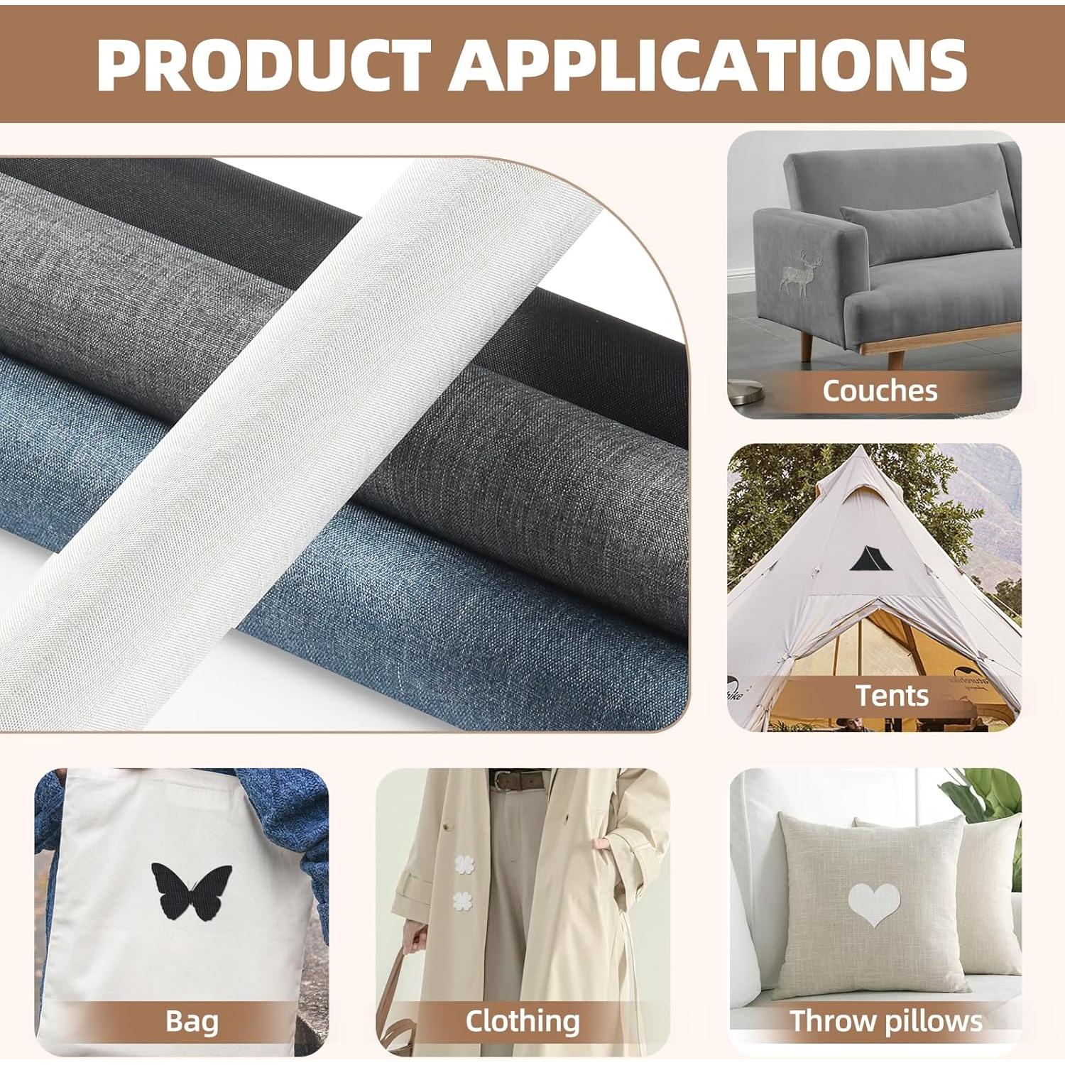 Parche de Tela Autoadhesivo Shagoom Beige 8.9x200.7 cm