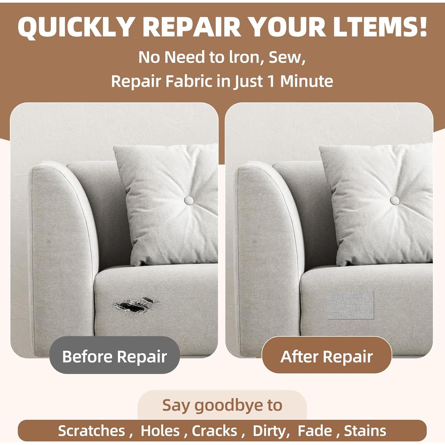 Parche de Tela Autoadhesivo Shagoom Beige 8.9x200.7 cm