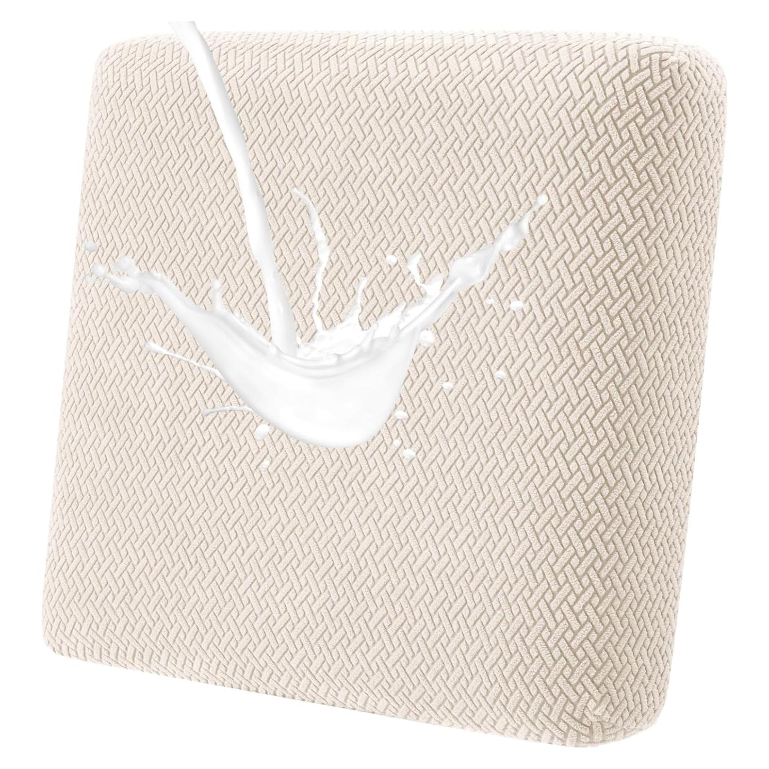 Fundas de Cojines Impermeables Fuloon Beige 1PC Ajuste Elástico