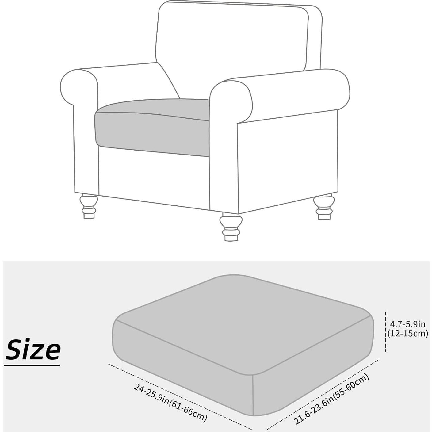 Fundas de Cojines Impermeables Fuloon Beige 1PC Ajuste Elástico