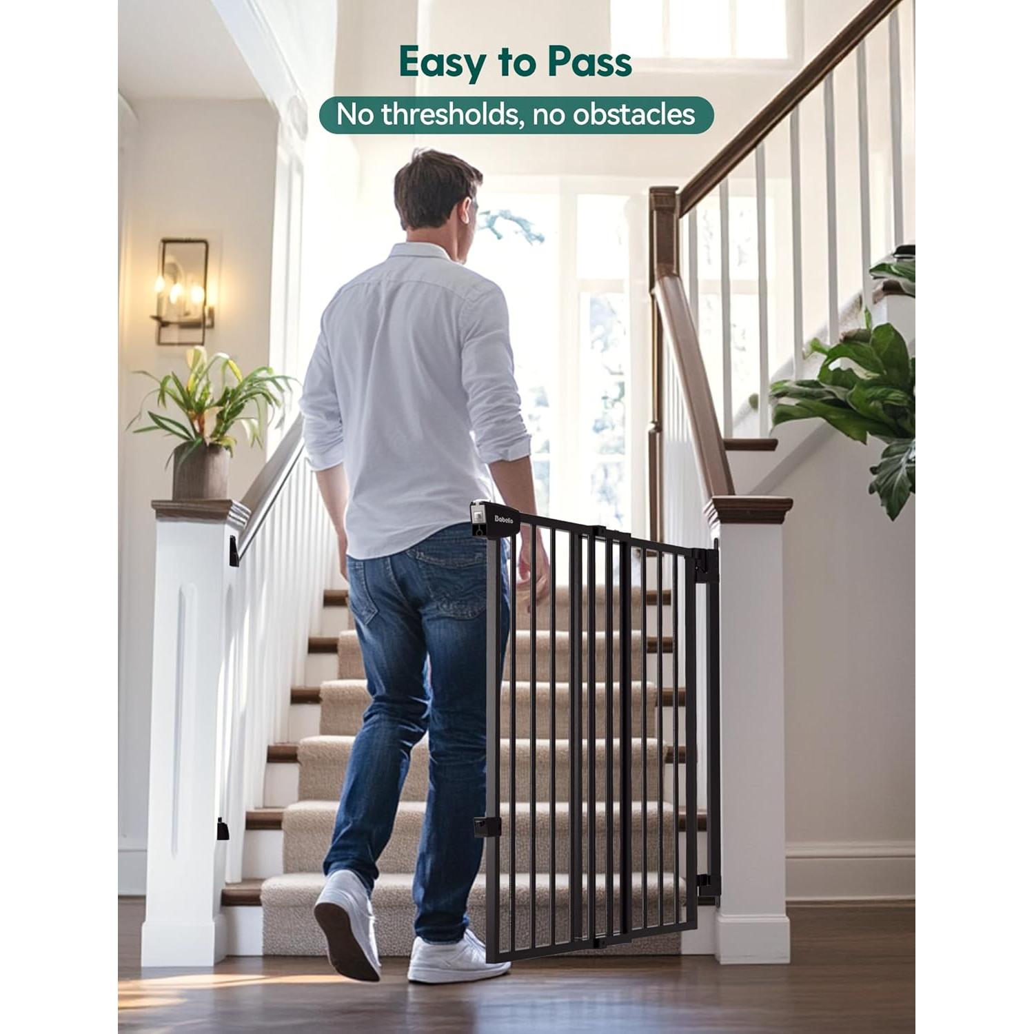 Puerta de Seguridad Babelio 86 cm Alta para Bebés y Mascotas