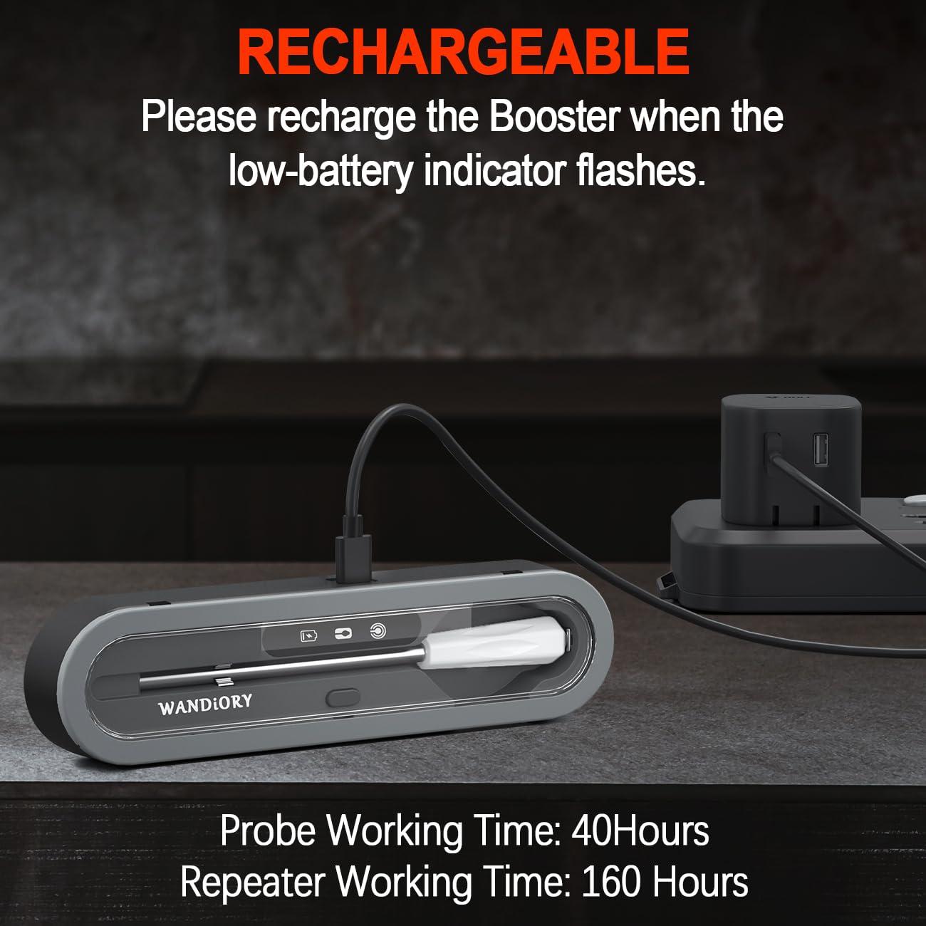 Termómetro de Carne Inalámbrico WANDiORY Bluetooth IPX8