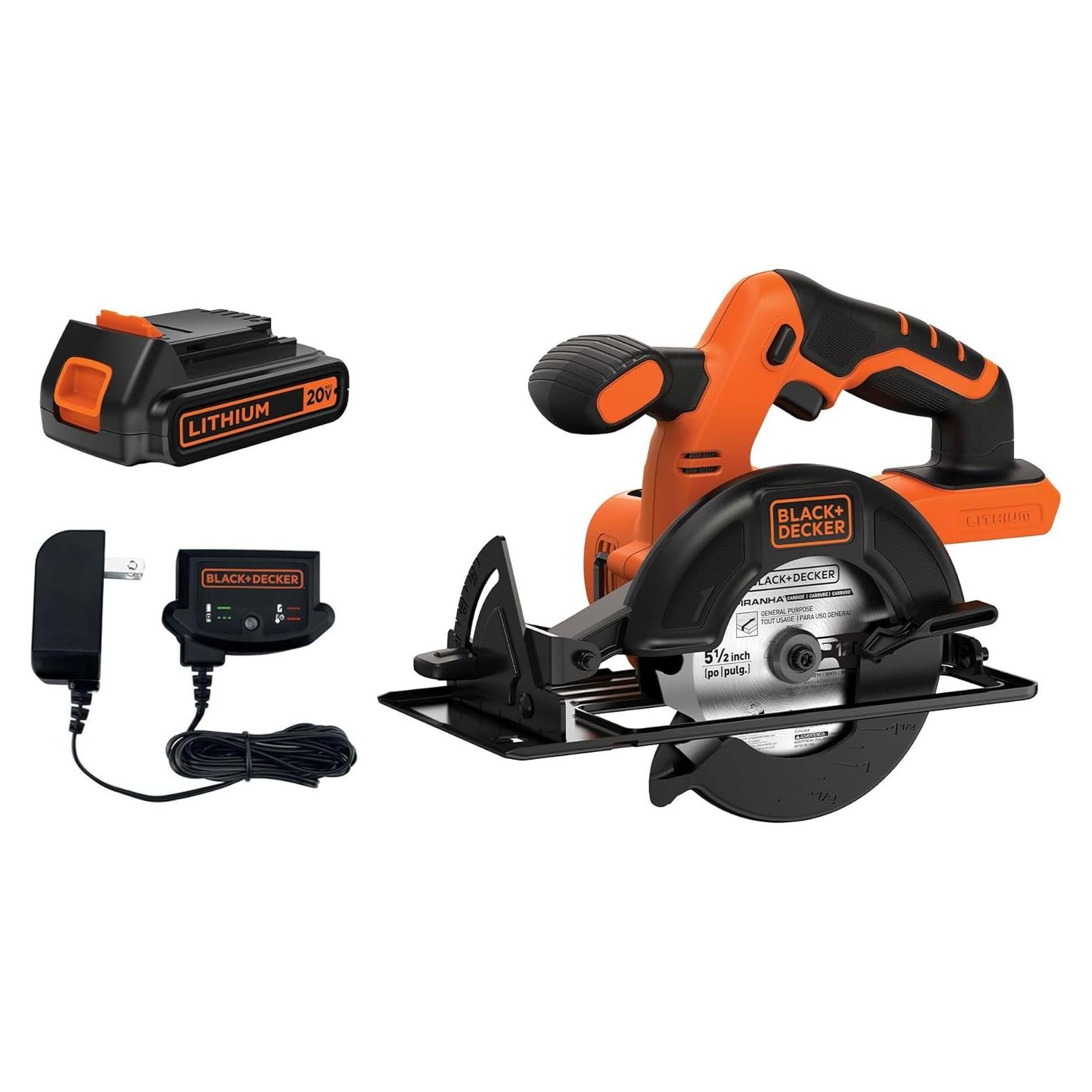 Sierra Circular Inalámbrica BLACK+DECKER 20V 13.97 cm con Batería