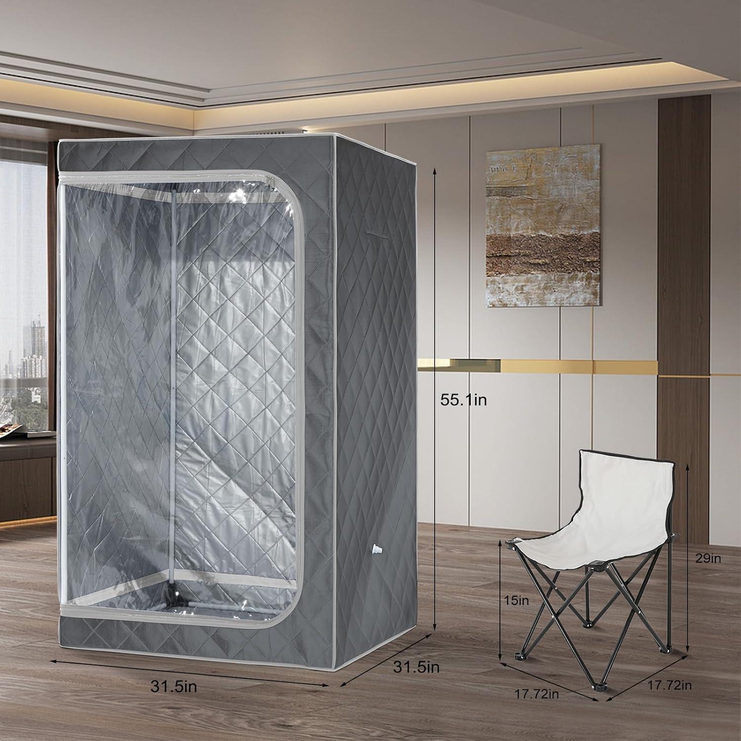 Kit de Sauna de Vapor ZONEMEL Completo 4L 1500W Control Remoto