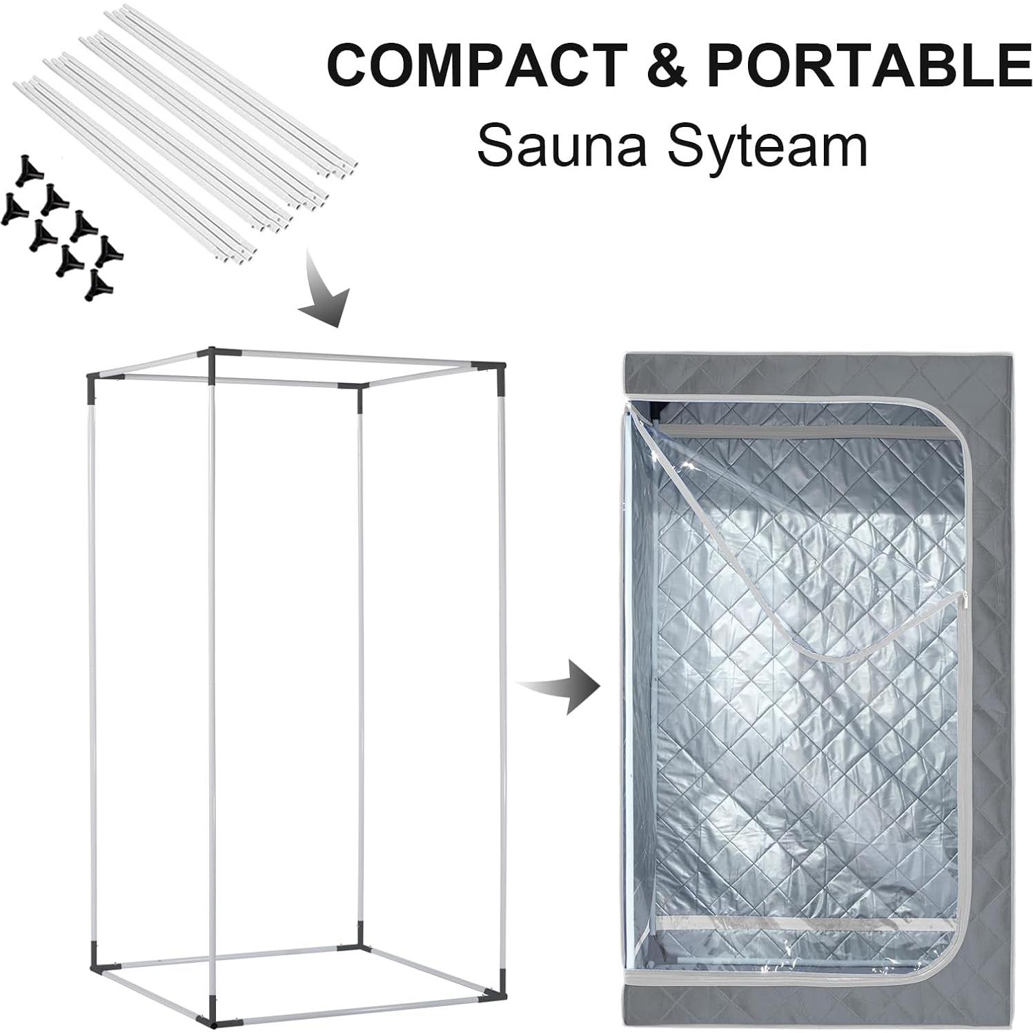 Kit de Sauna de Vapor ZONEMEL Completo 4L 1500W Control Remoto