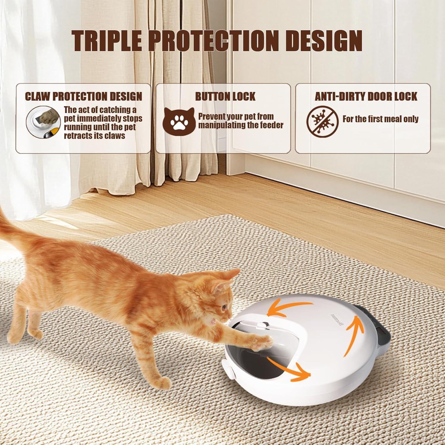 Dispensador Automático de Comida para Gatos Bsemax 4 Comidas