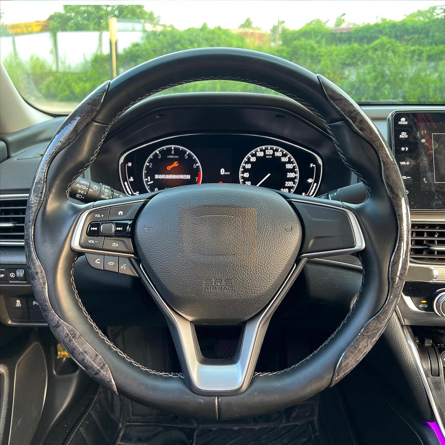 Funda de Volante Mtverver 23 Grano de Madera Negra Universal