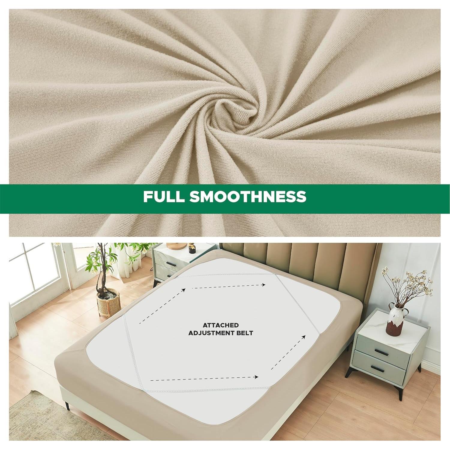 Funda Box Spring Biscaynebay Full XL Camello Claro Ajustable