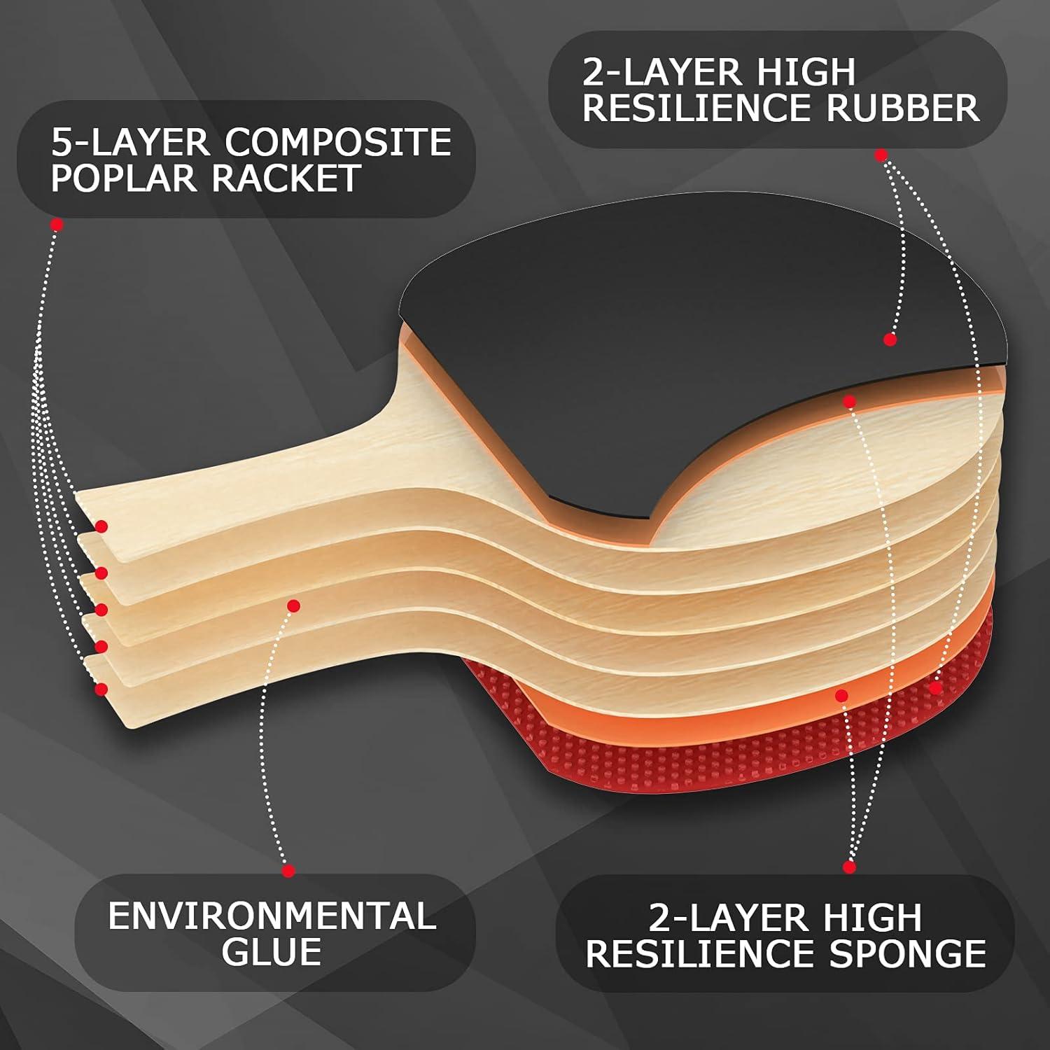 Set de Ping Pong XGEAR con Red Retráctil y 2 Palas