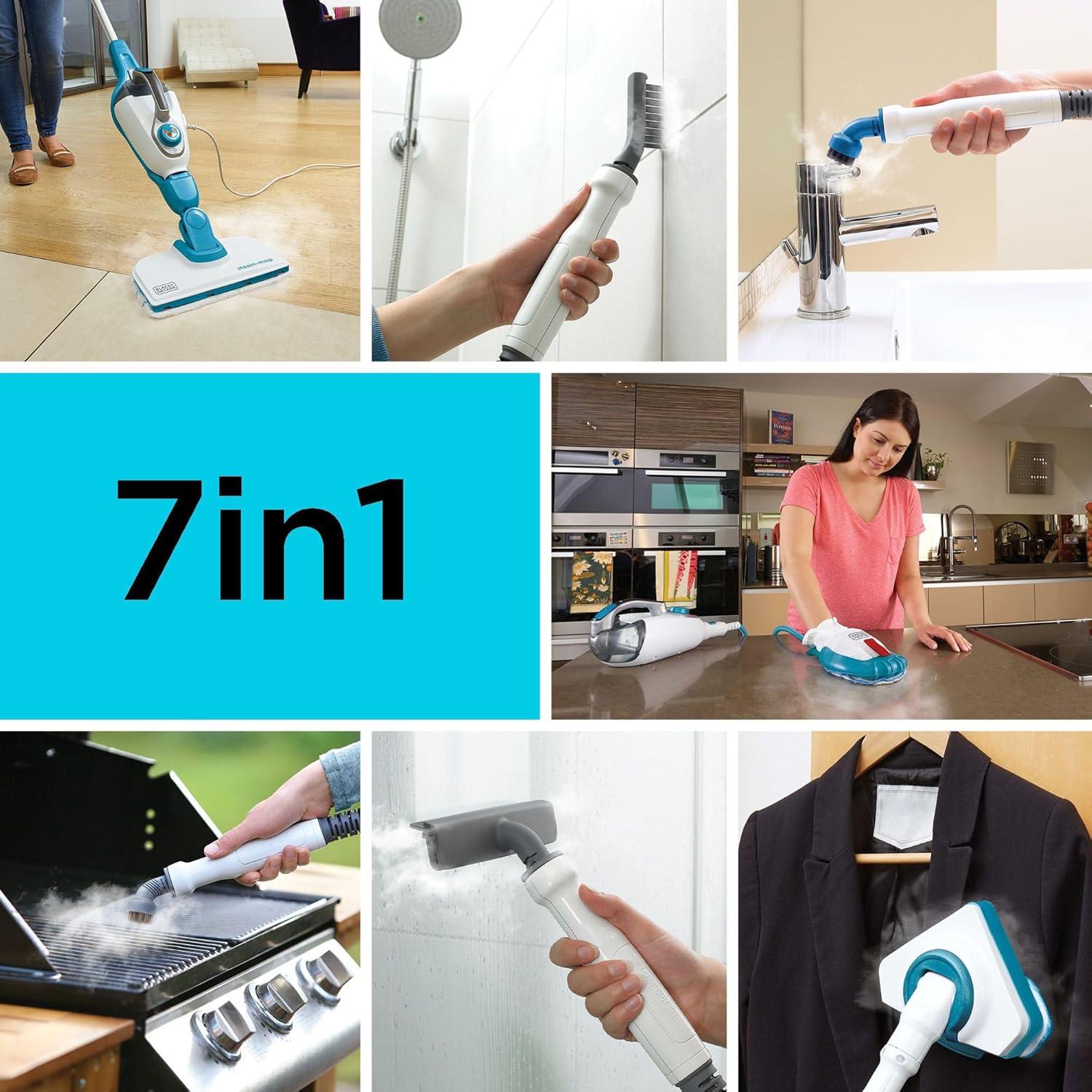 Mopa de Vapor BLACK+DECKER HSMC1361SGP 7 en 1 Multi-Superficie