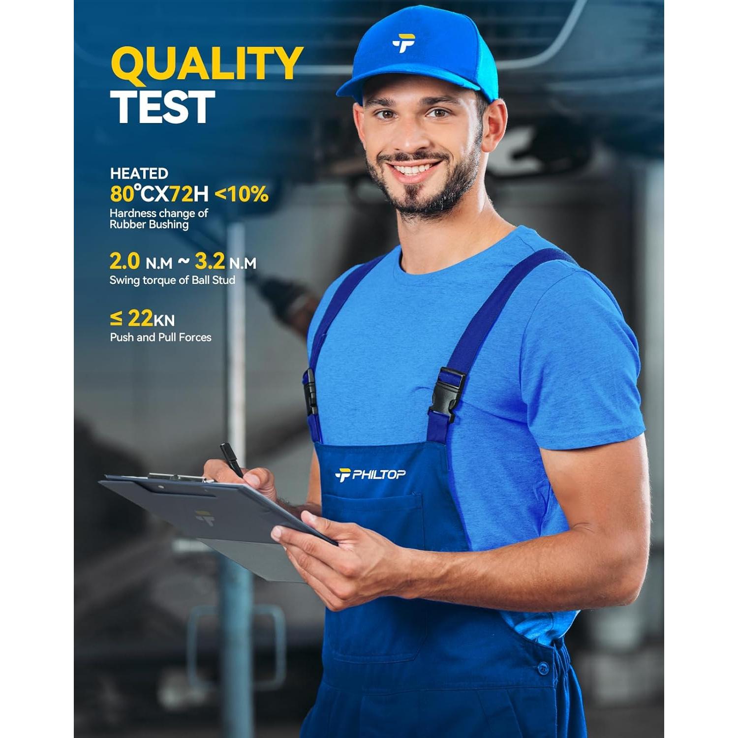 Kit de Suspensión PHILTOP 4 Piezas Brazos de Control Ajustables