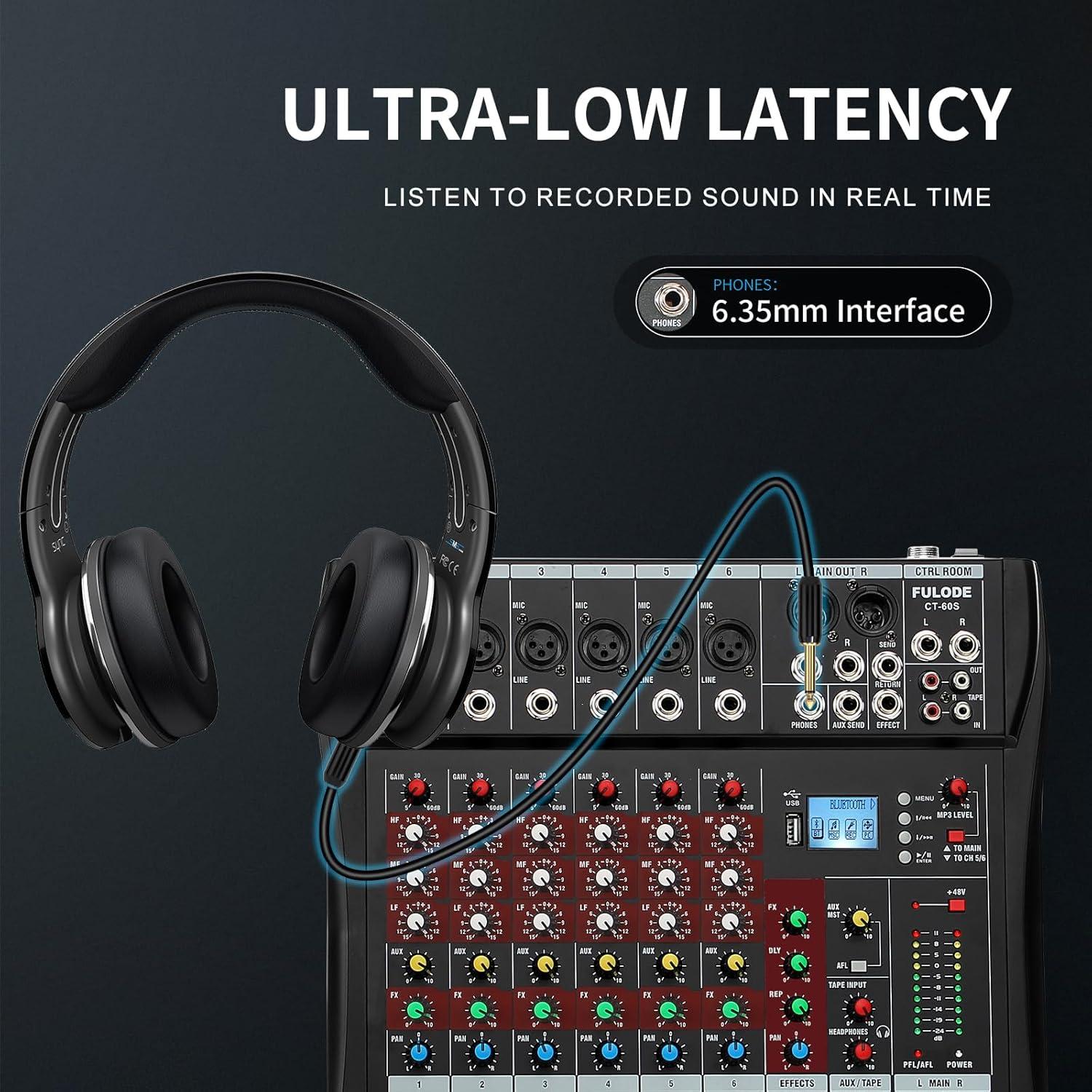 Mezclador de Audio FULODE CT60 6 Canales Bluetooth USB