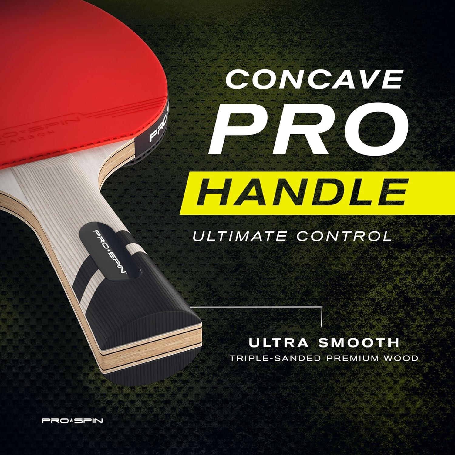 Pala de Ping Pong PRO SPIN de Carbono 7 Capas con Funda