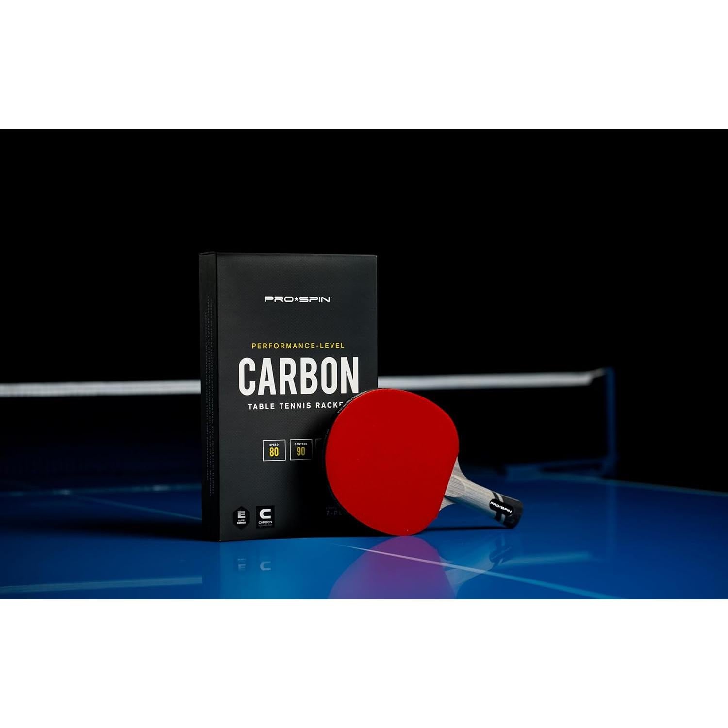 Pala de Ping Pong PRO SPIN de Carbono 7 Capas con Funda
