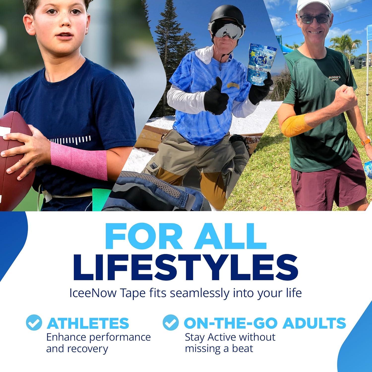 Cinta de Compresión Fría IceeNOW - Rosa - 18.4x13.5 cm