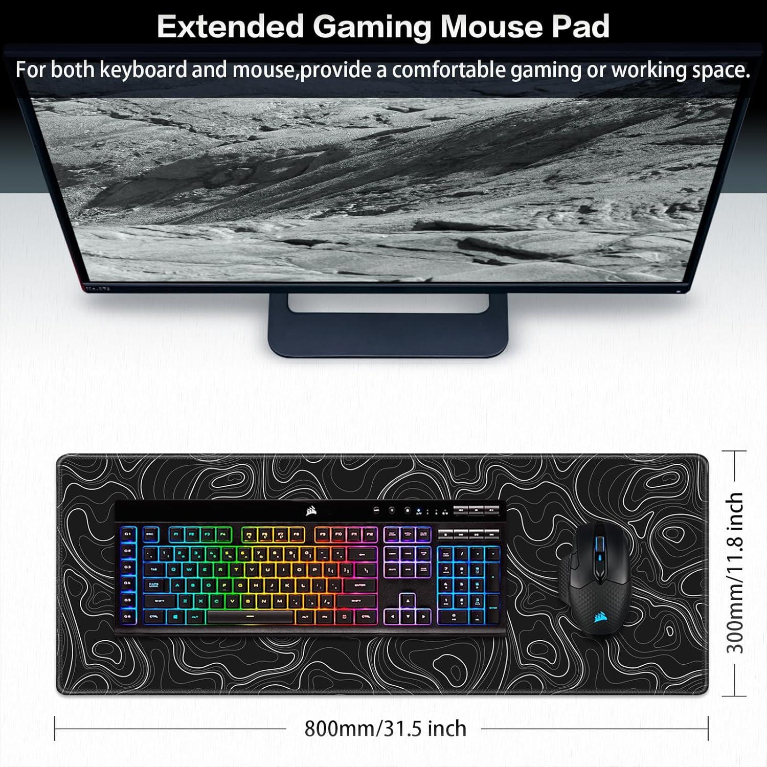 Alfombrilla de Ratón Canjoy Topográfica 80x30 cm para Juegos