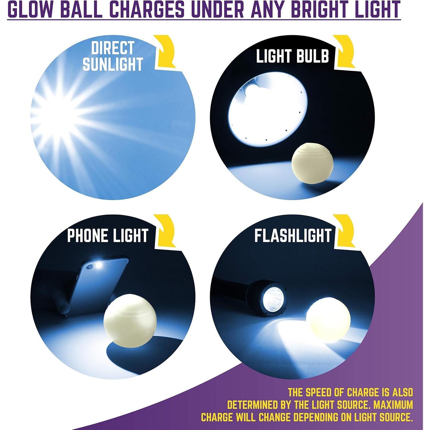 Pelotas de Fetch Brillantes Chew King - Paquete de 2, 6.35 cm