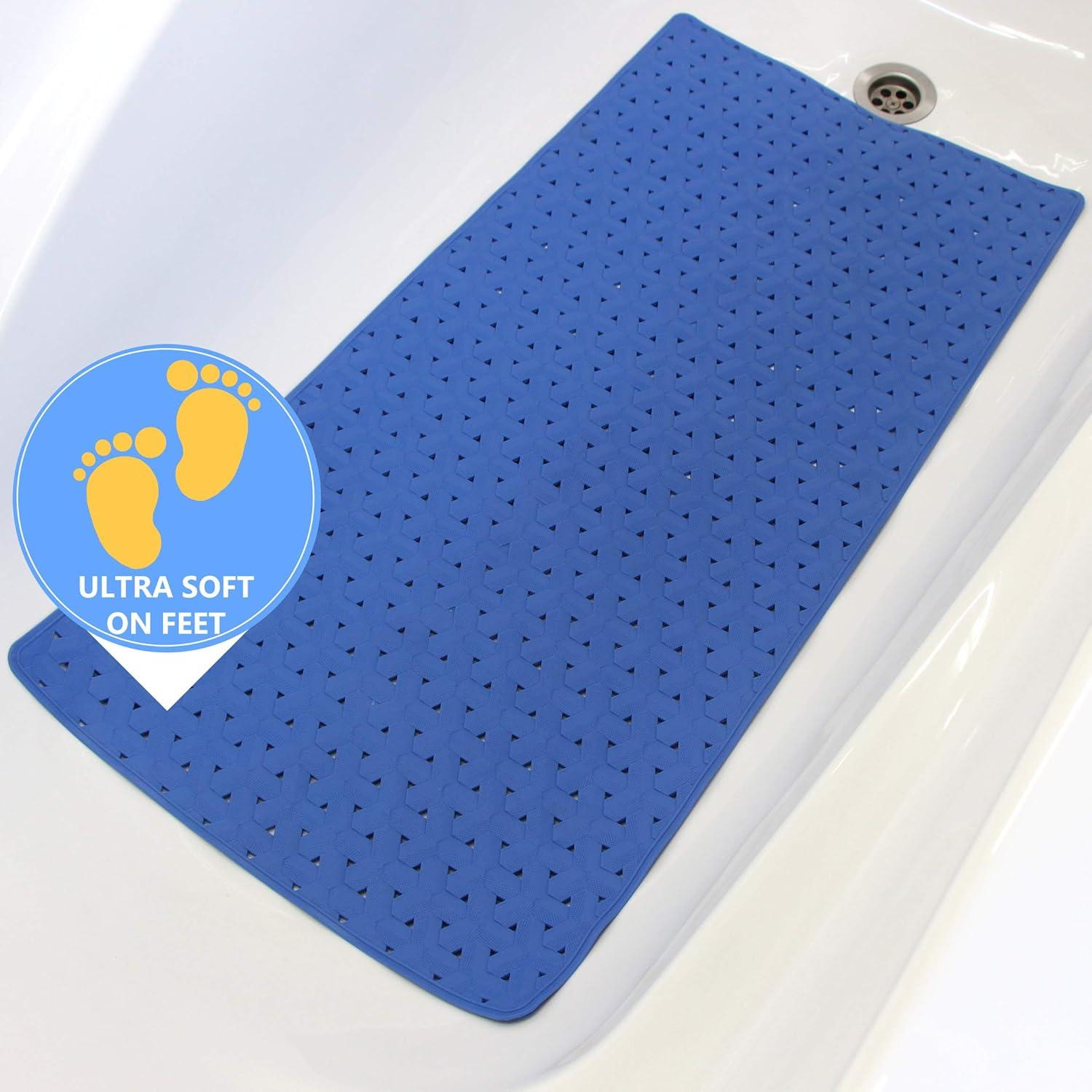 Alfombrilla Antideslizante para Baño SafeLand 76x38cm Azul TPR