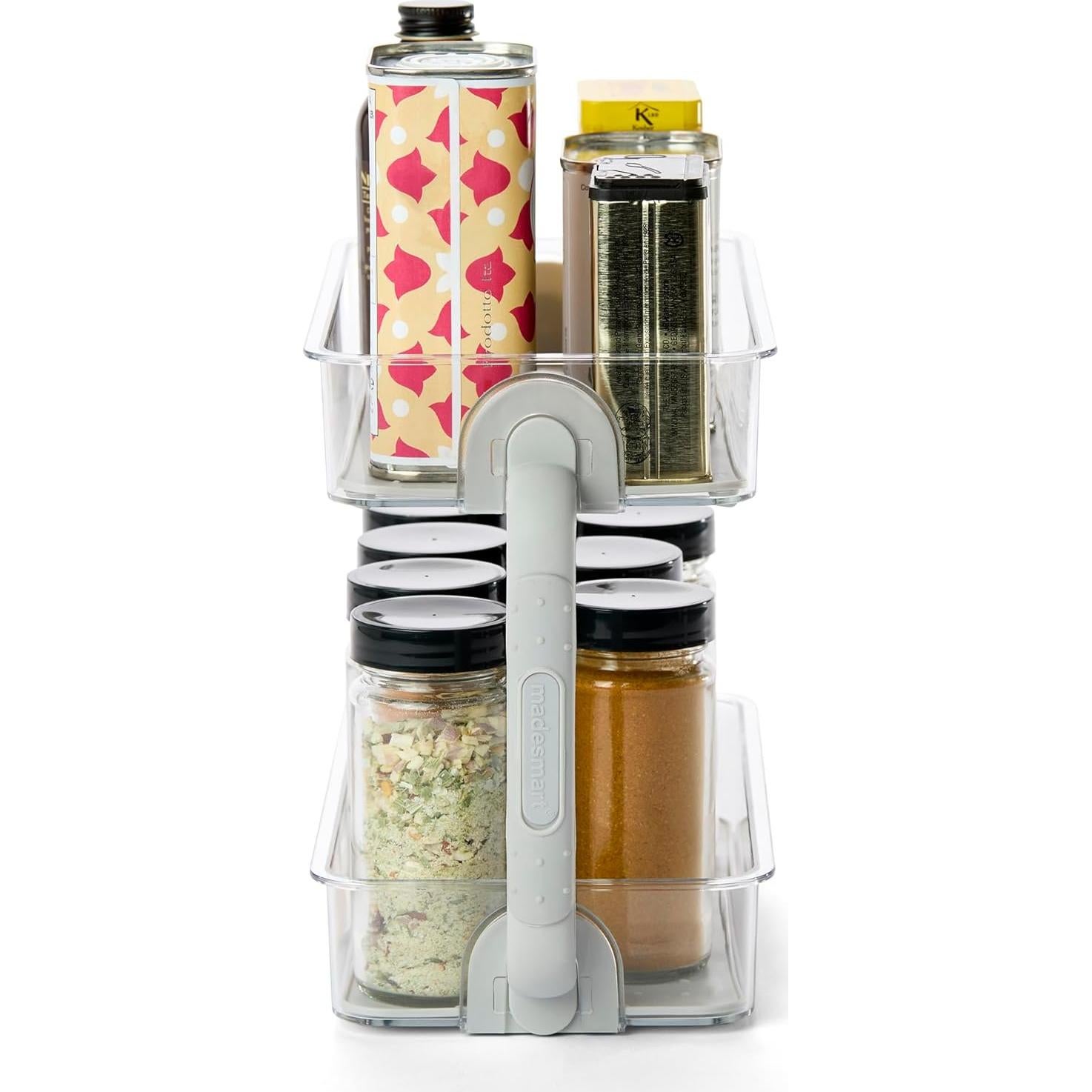 Organizador de Especias Madesmart 2 Niveles Gris - BPA Free