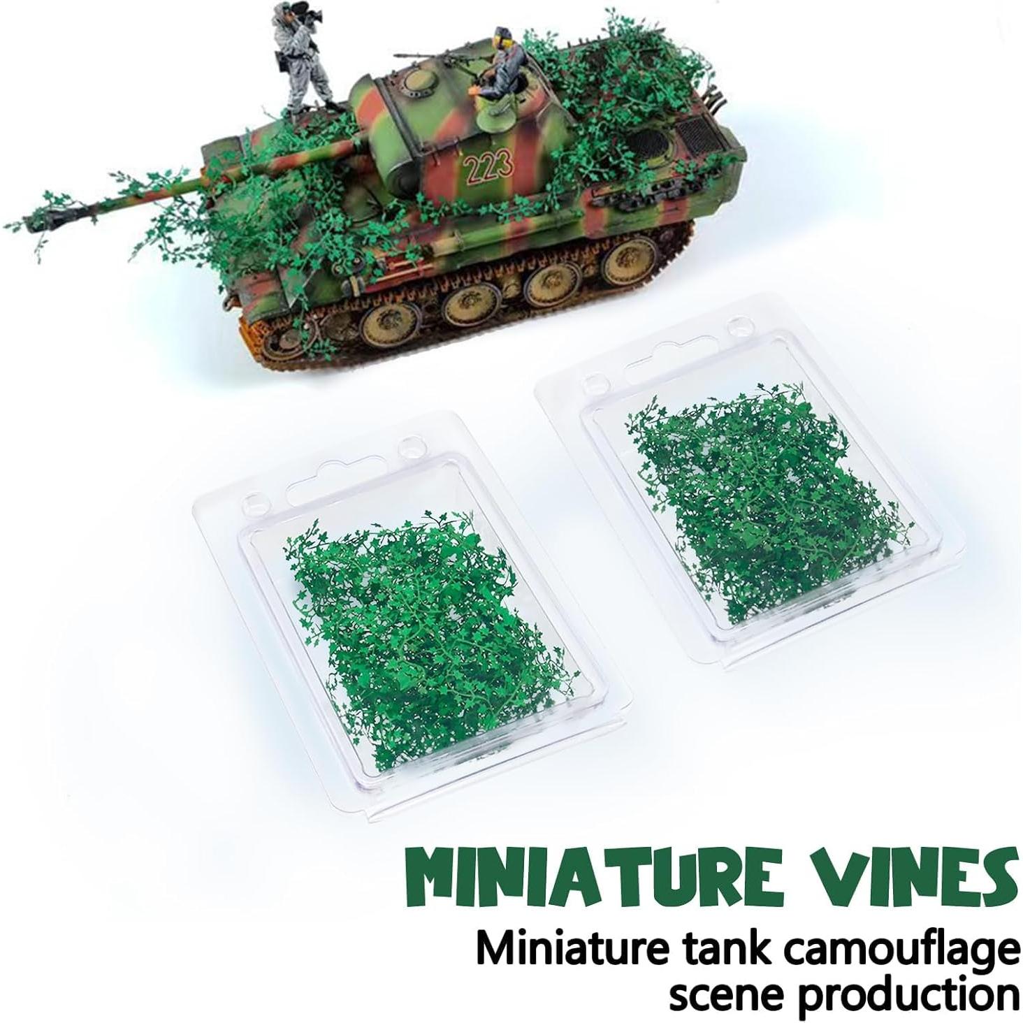 Vides Miniatura Realistas Warmtree Verde Oscuro para Diorama