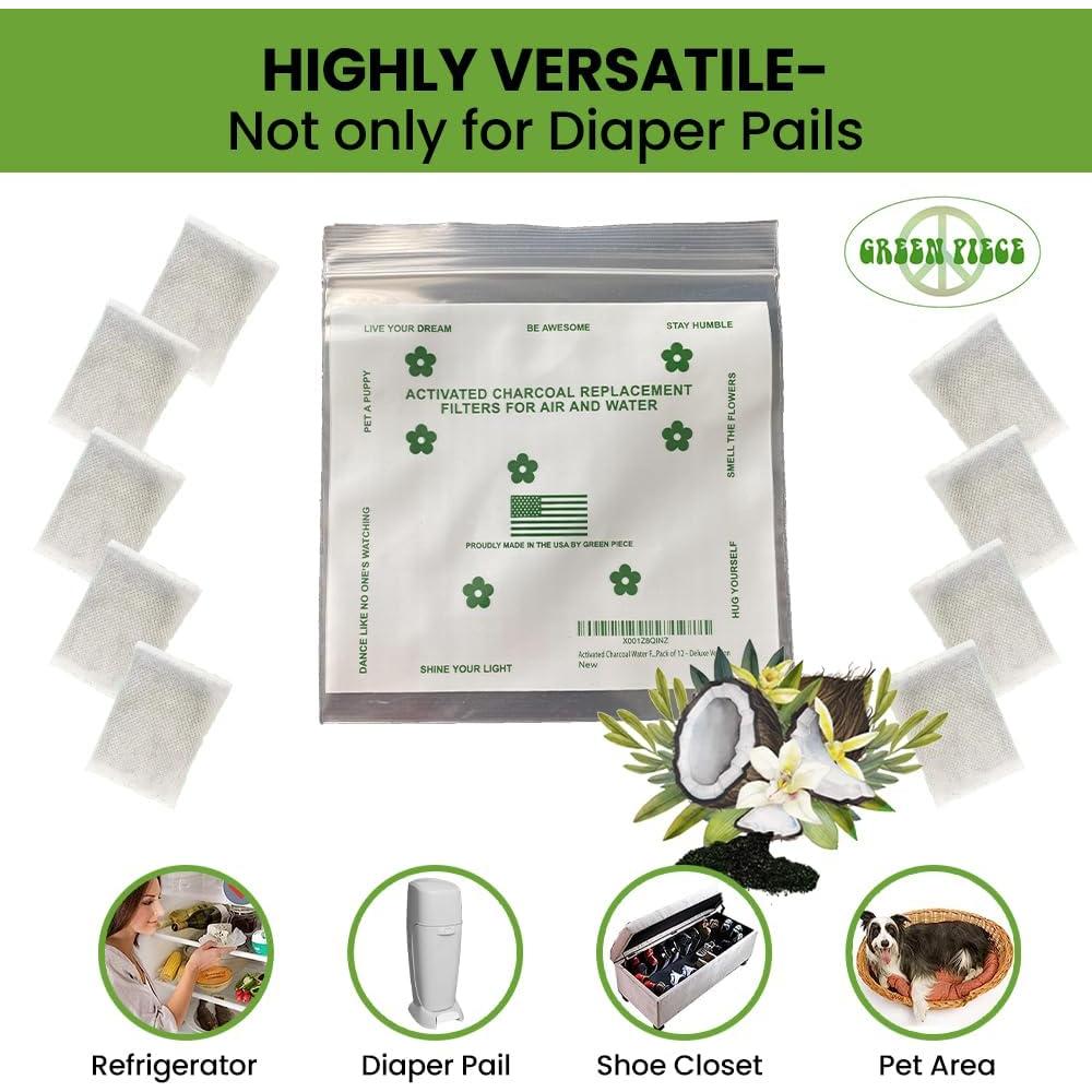 Desodorante Natural Green Piece® - 12 Sachets de Carbón Activado