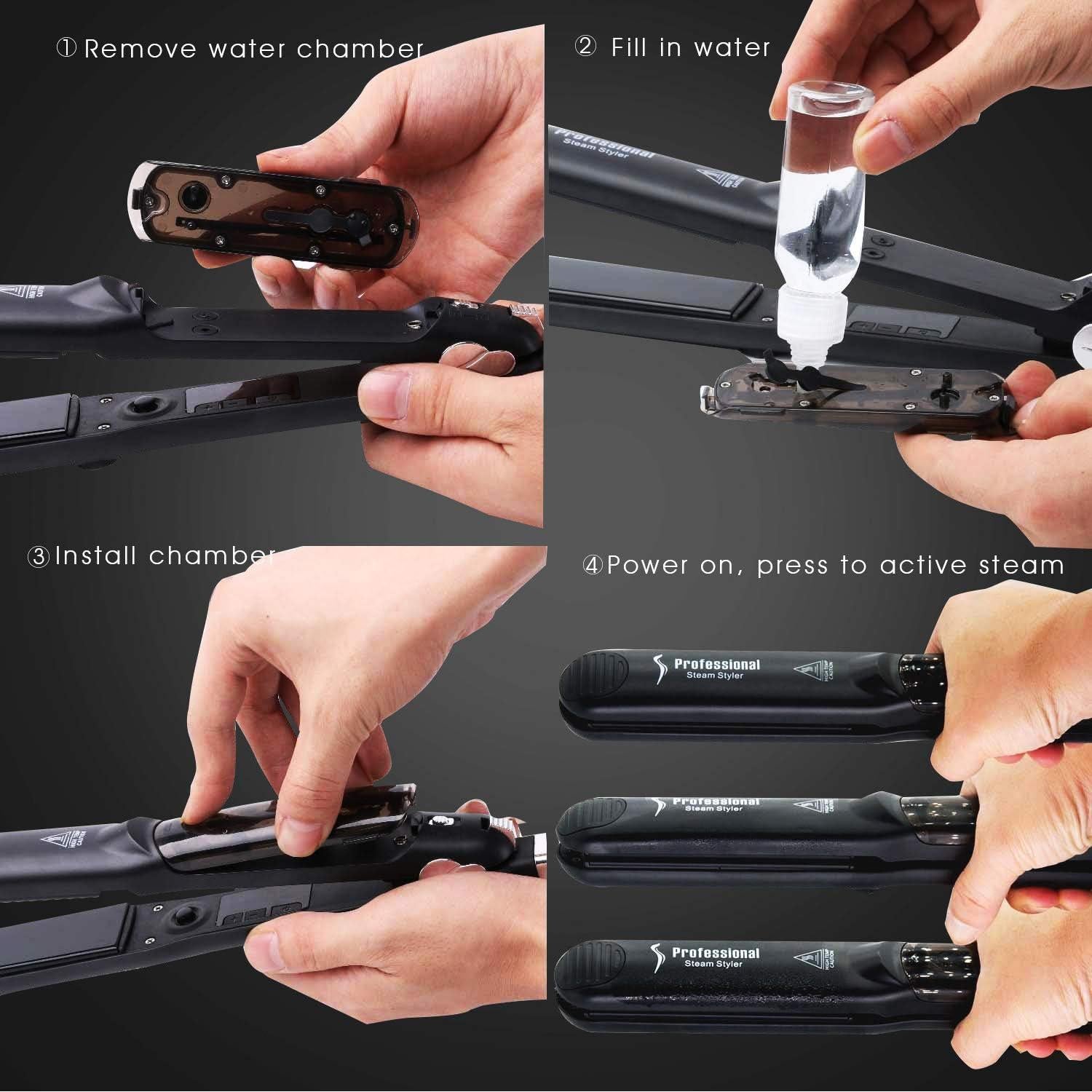 Plancha de Vapor DORISILK S088 Cerámica 2 en 1 Ajustable