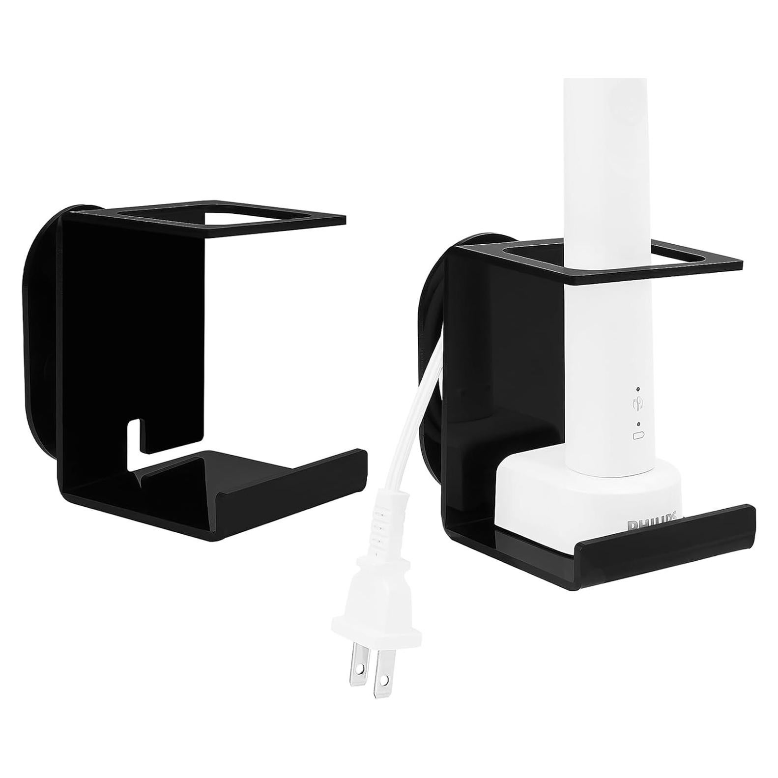 Soporte de Cepillo de Dientes Eléctrico LUEXBOX Negro 2Pack