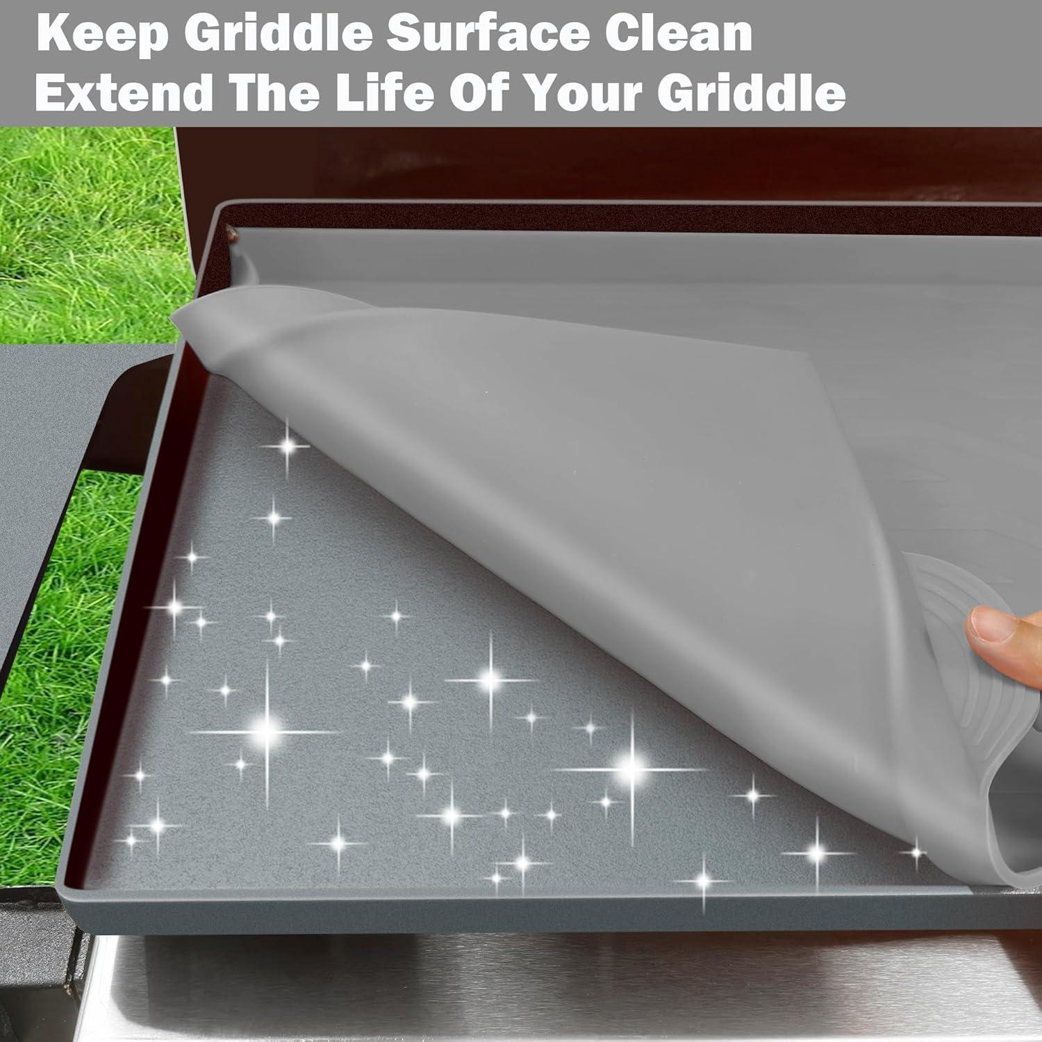 Alfombrilla de silicona para plancha Blackstone 22" gris