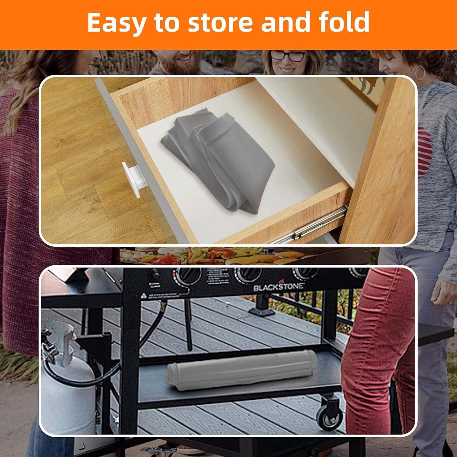 Alfombrilla de silicona para plancha Blackstone 22" gris