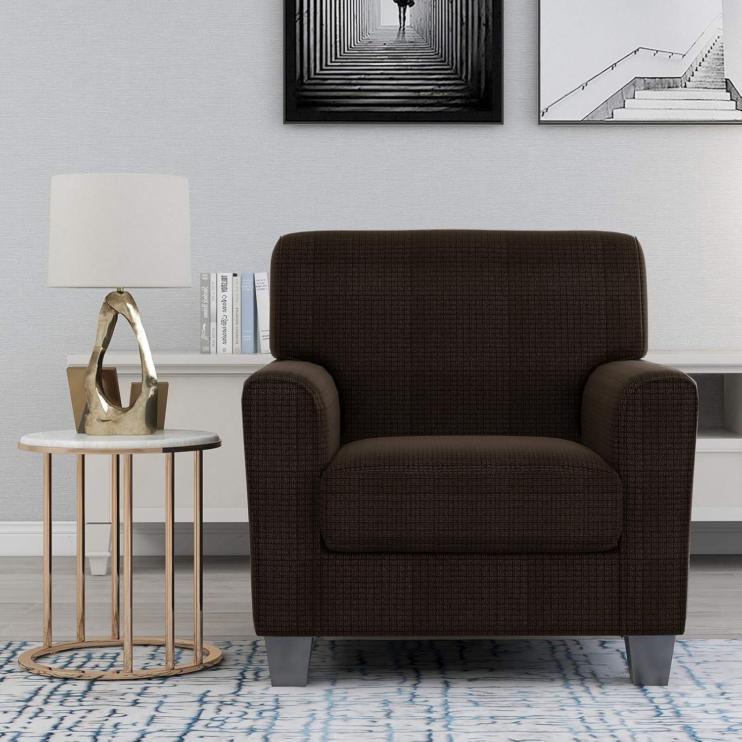 Funda de Silla ZNSAYOTX 2 Piezas Antideslizante Café