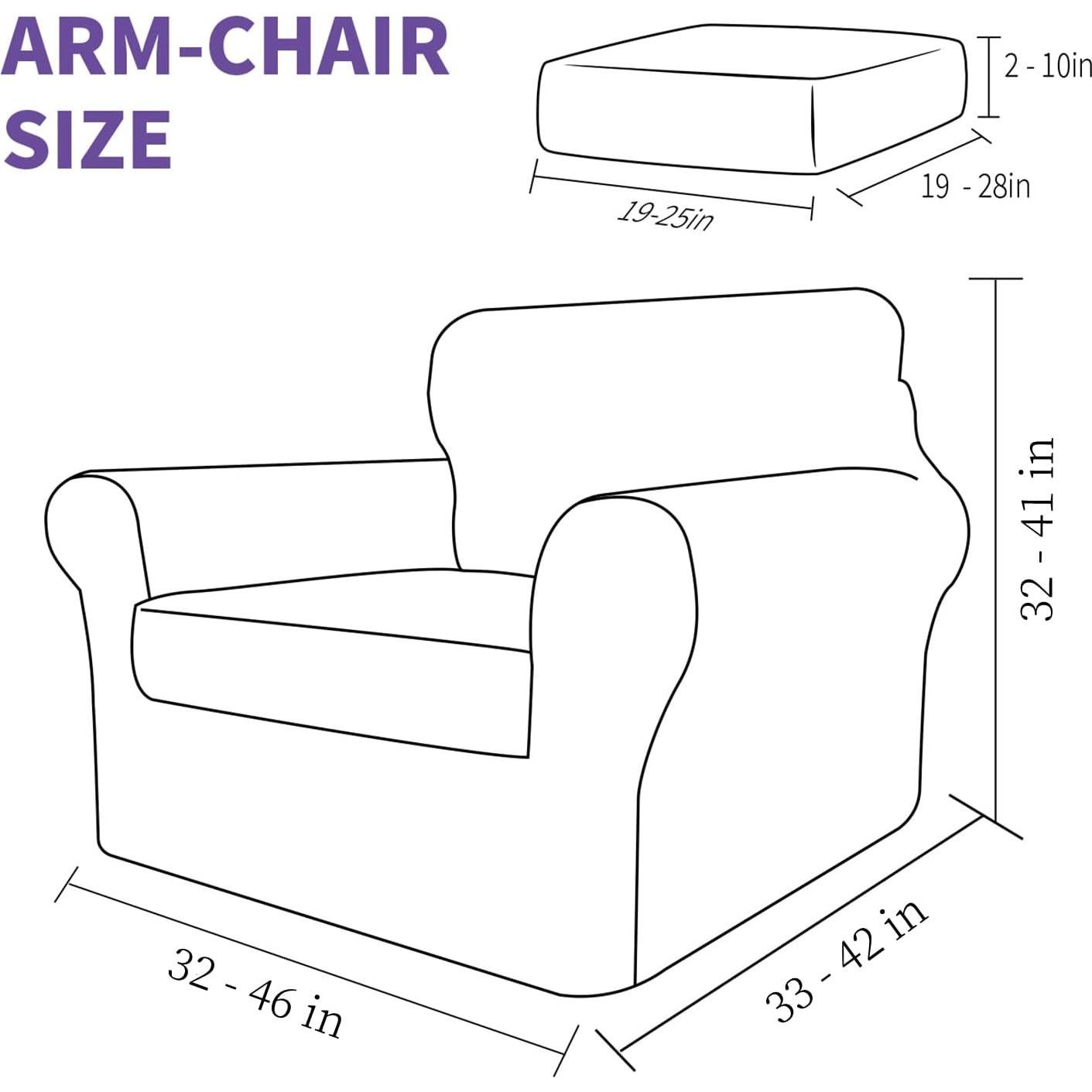 Funda de Silla ZNSAYOTX 2 Piezas Antideslizante Café