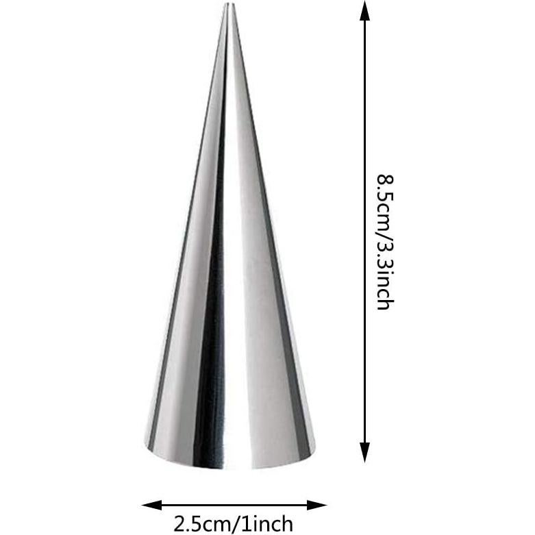 Moldes de Cuerno de Crema Tinfol 20 Piezas Acero Inoxidable 8.5cm