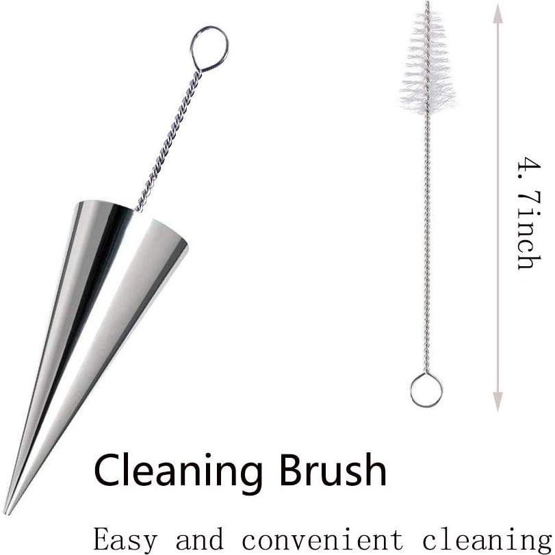 Moldes de Cuerno de Crema Tinfol 20 Piezas Acero Inoxidable 8.5cm