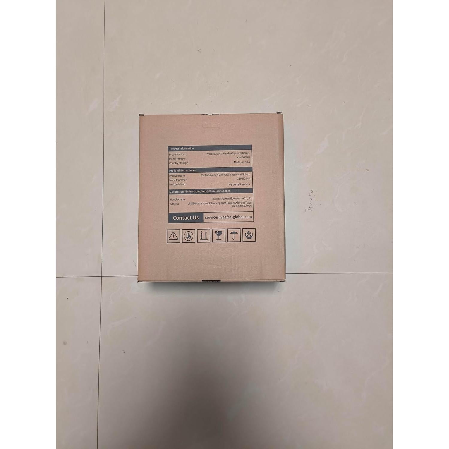 Caddy de Cubiertos VaeFae de Acacia con Mango - Organizador Multifuncional