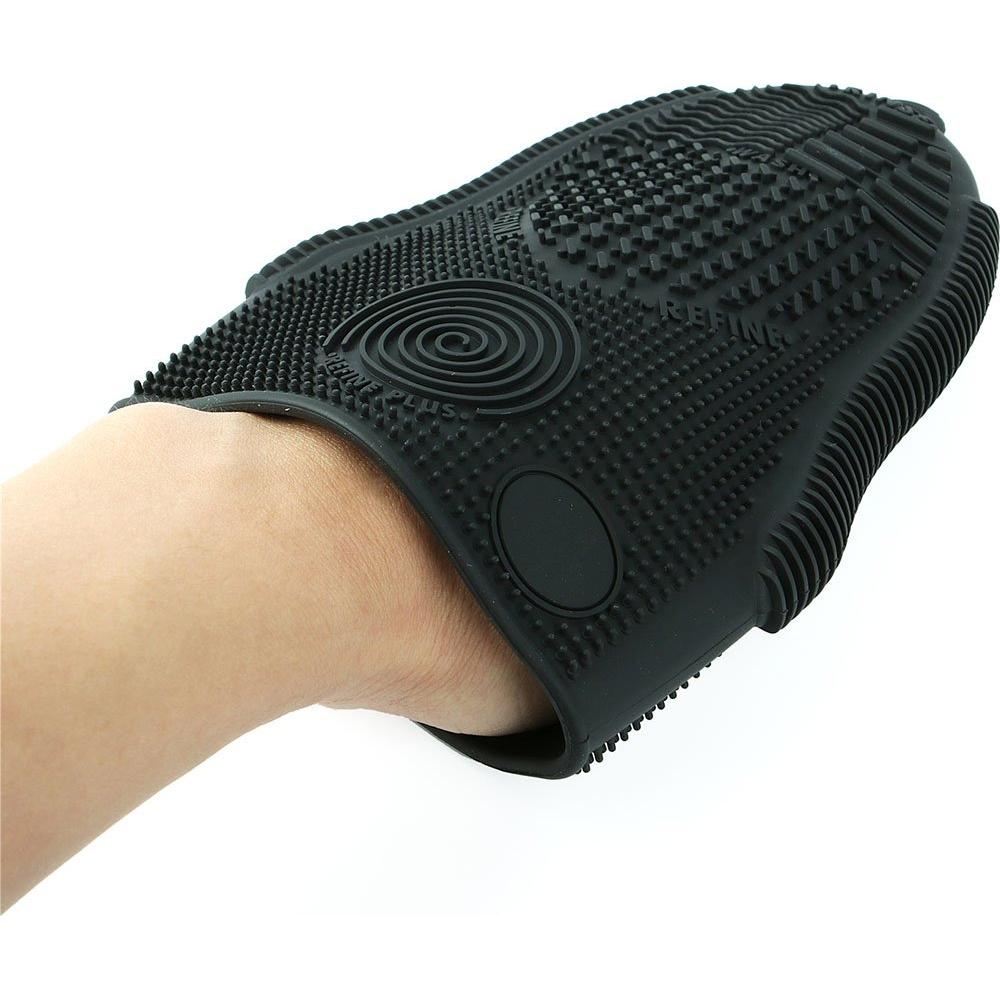 Guante de Limpieza de Brochas de Maquillaje ScivoKaval Negro