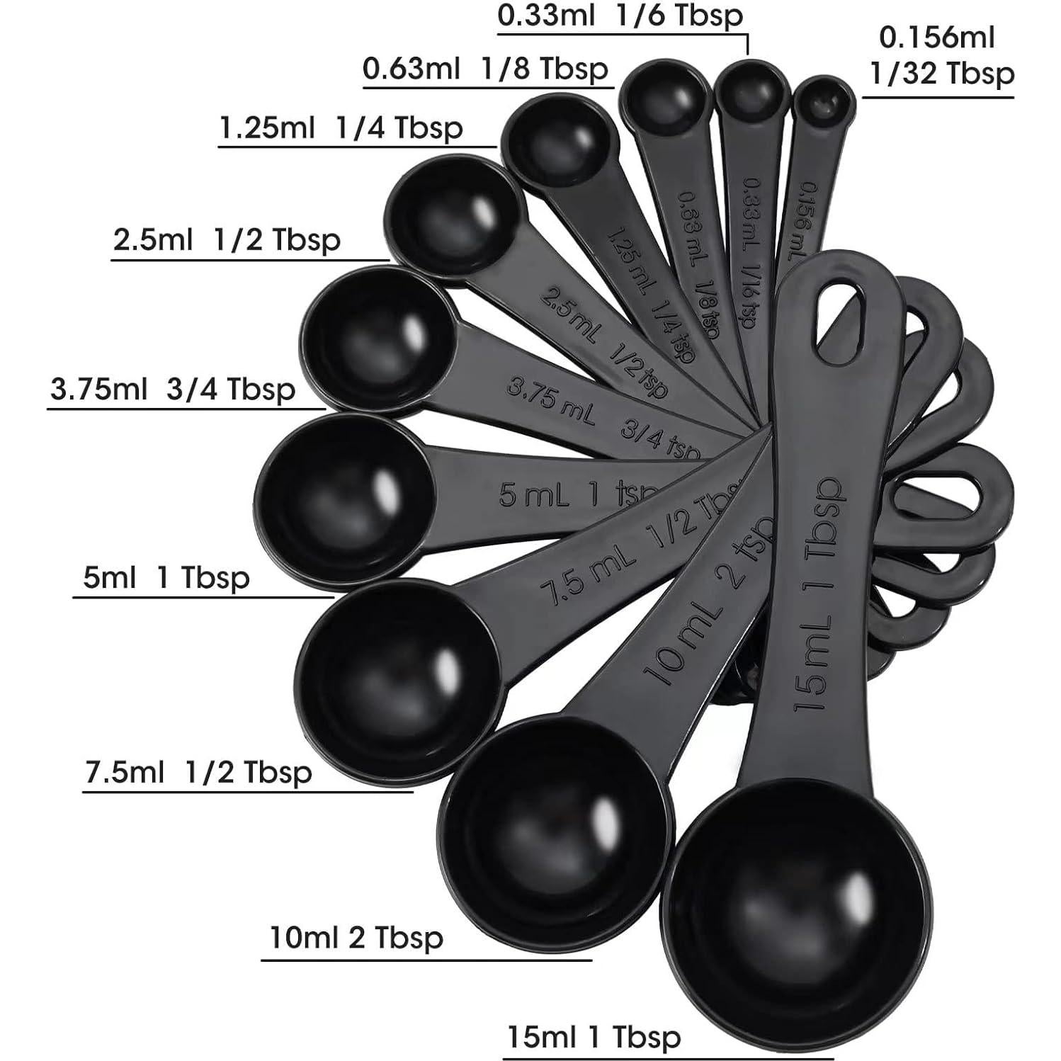 Juego de Cucharas Medidoras de Plástico DOTINGHUX 12 Piezas
