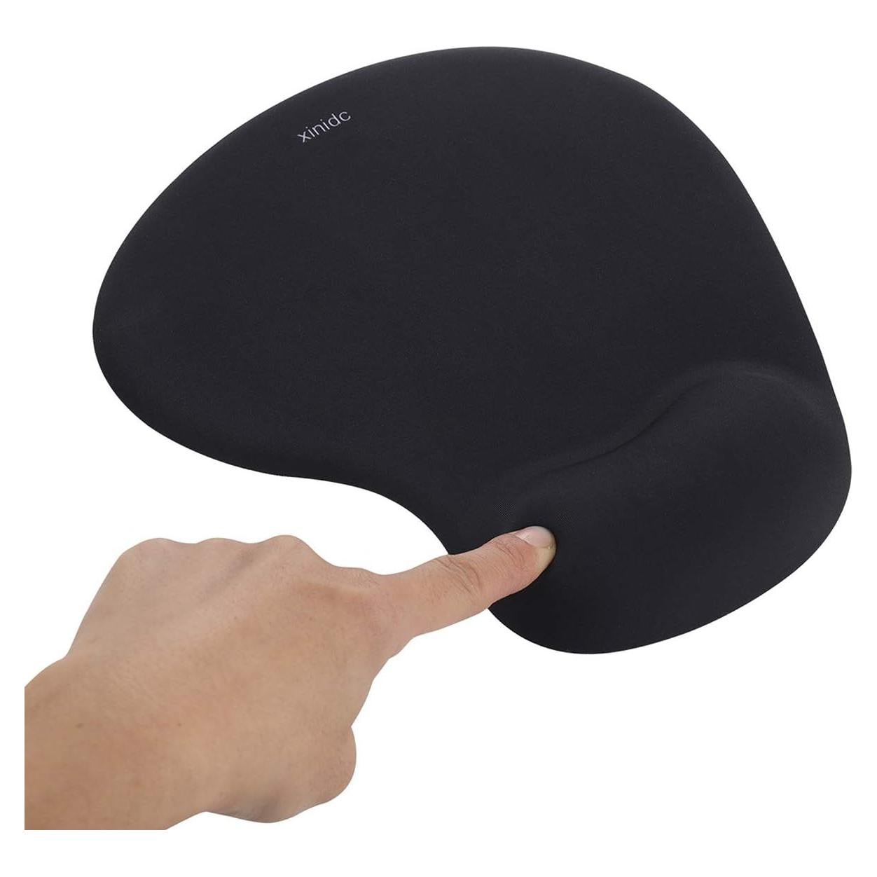 Alfombrilla de Ratón Ergonómica Xinidc con Soporte Negro 22x19.5cm