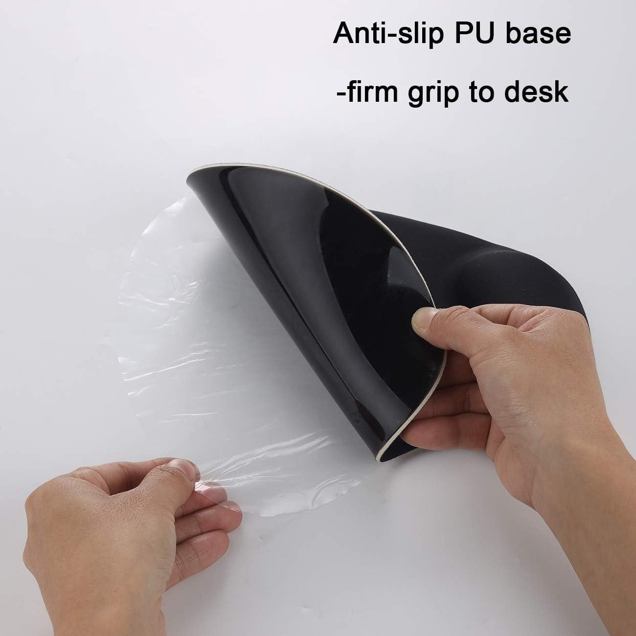 Alfombrilla de Ratón Ergonómica Xinidc con Soporte Negro 22x19.5cm