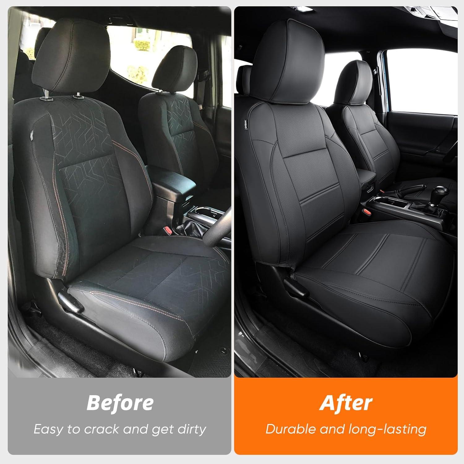 Funda de Asiento DrCarNow para Toyota Tacoma 2016-2023 - Cuero Sintético